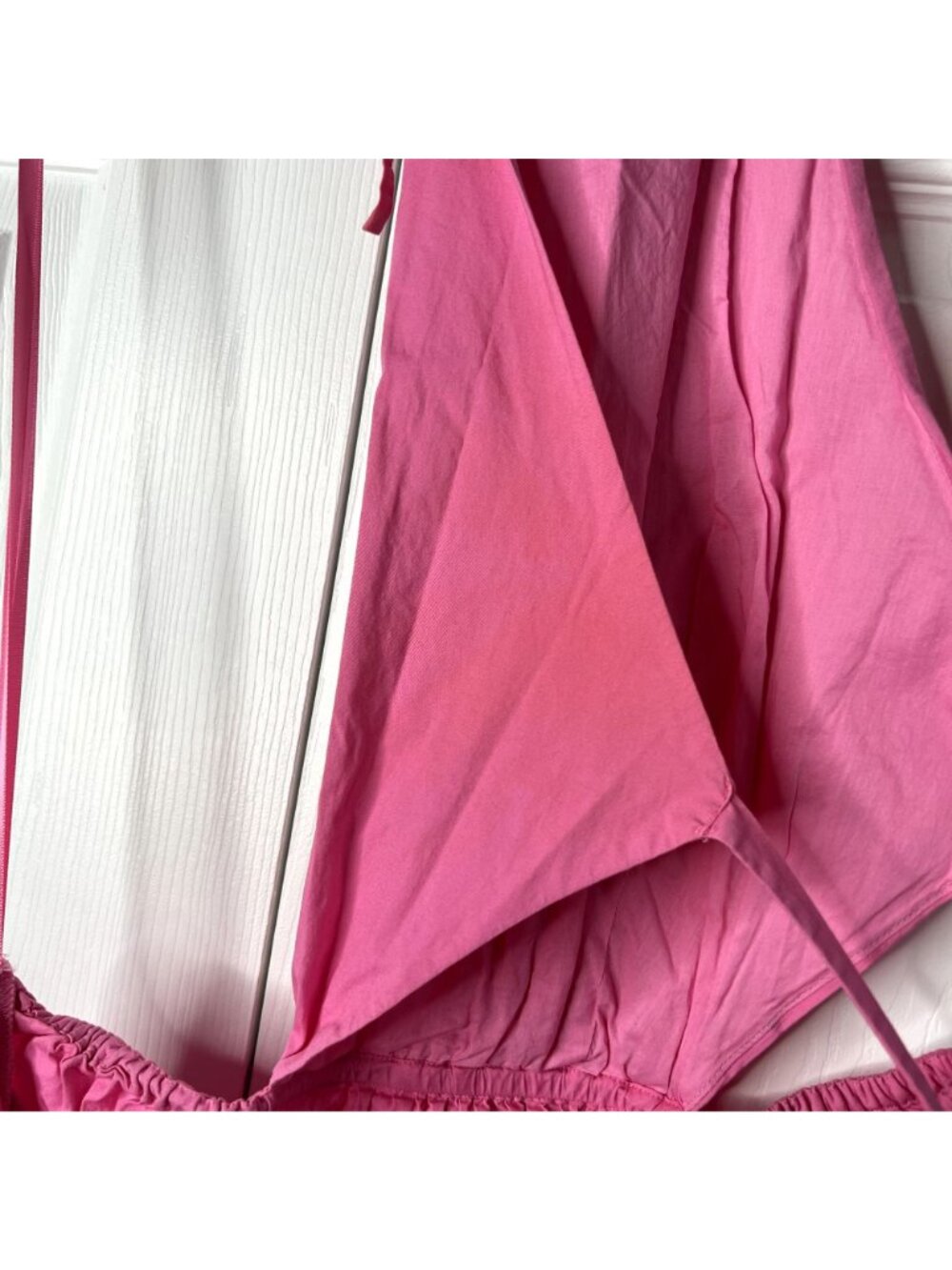 STAUD Apfel Pink Halter Cutout Sleeveless Maxi Dress Women's Size Large L - Picture 9 of 12